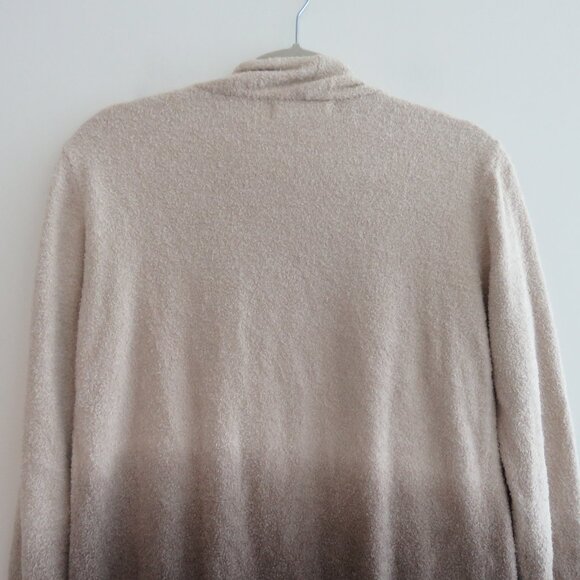 BAREFOOT DREAMS Cozy Chic Lite Ombre Calypso Wrap Open Front Cardigan Bamboo Tan - Picture 12 of 16